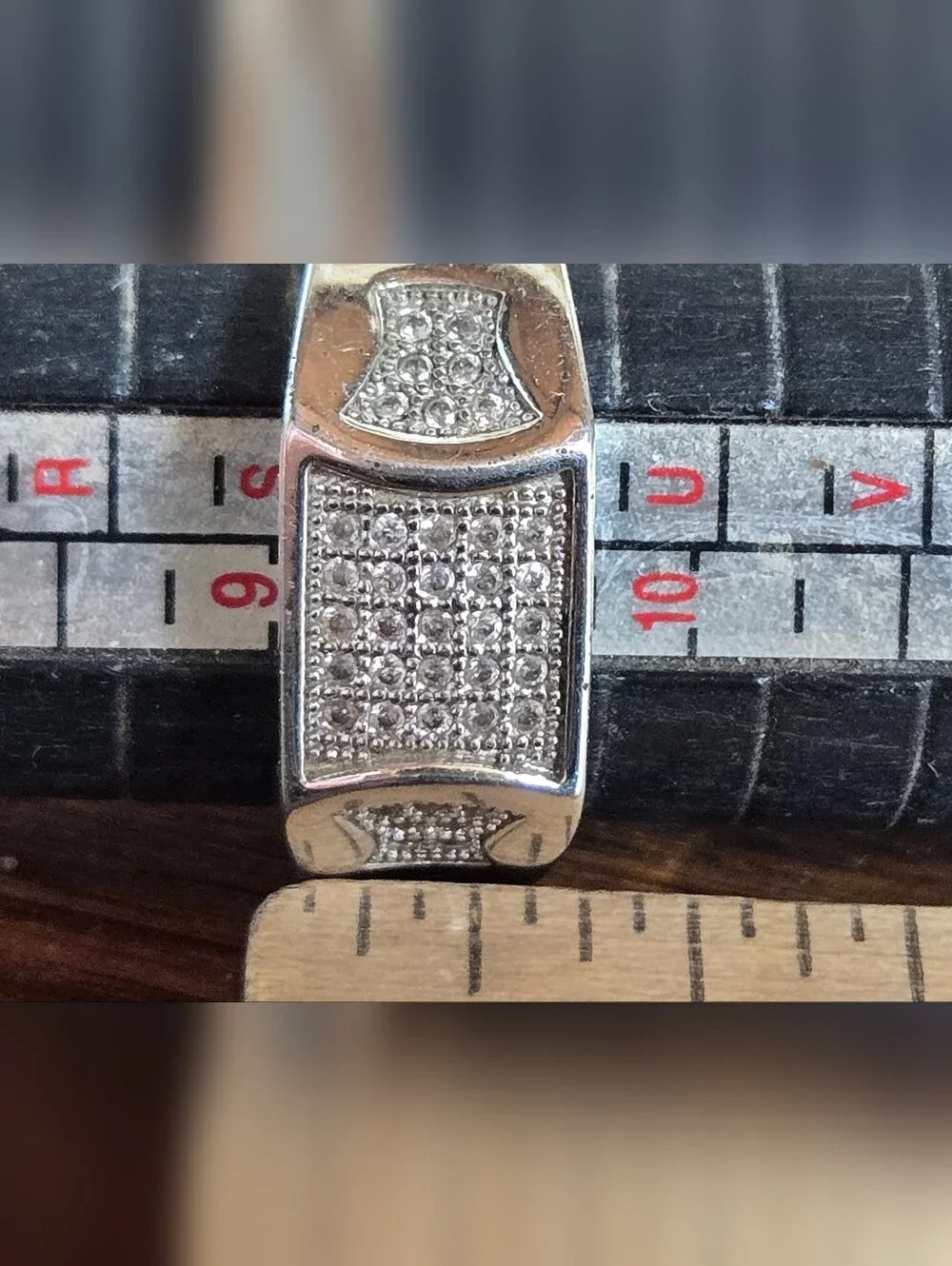 Men's Sterling Silver 925 CZ Pave Ring Size 10 | Wide Band Statement Ring | New